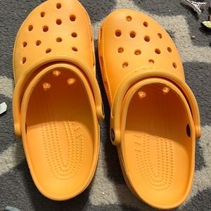 Orange crocs